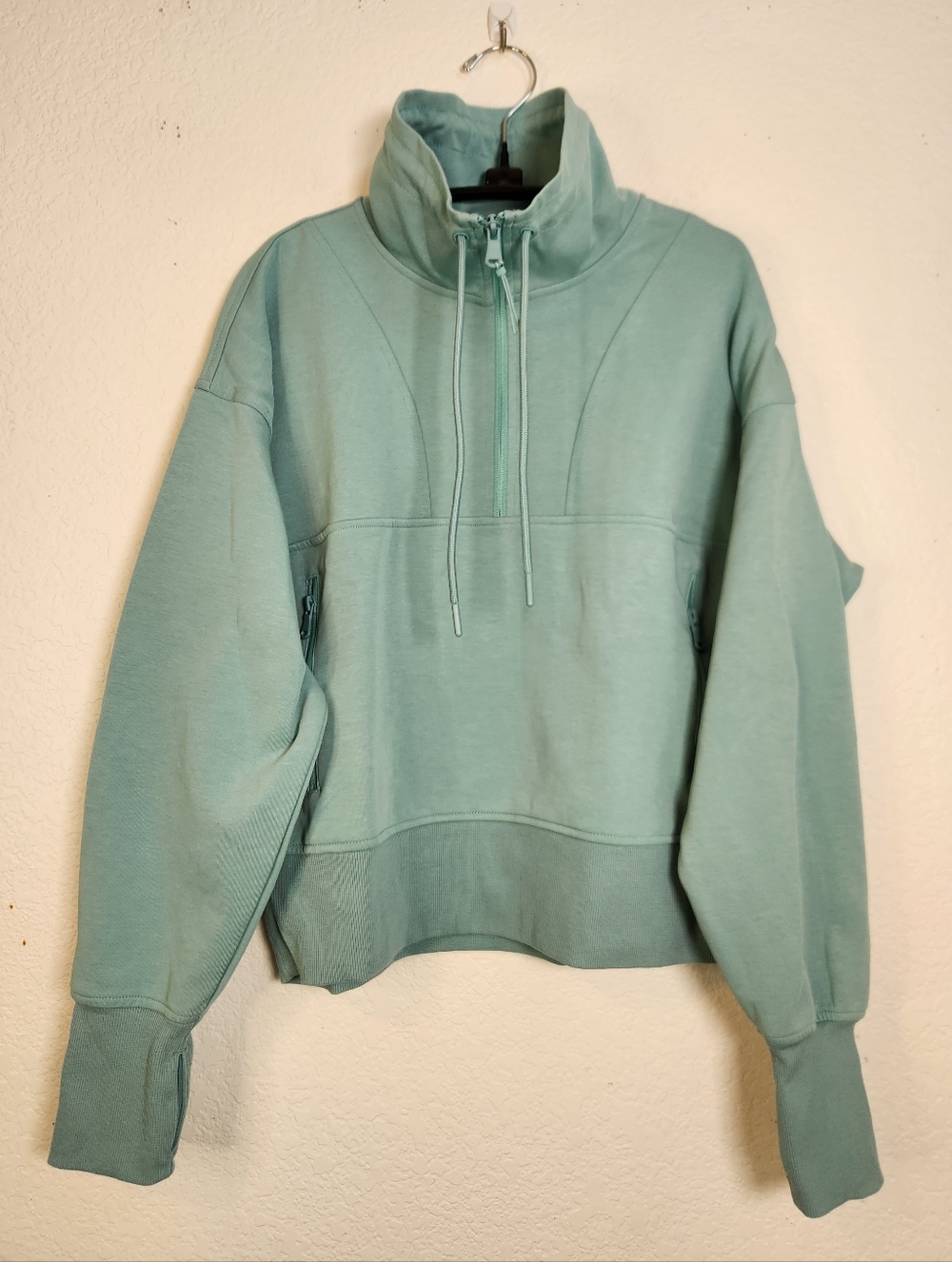 Old Navy Active Dynamic Fleece‎ Light Teal 1/4 Zip Pullover, Size L